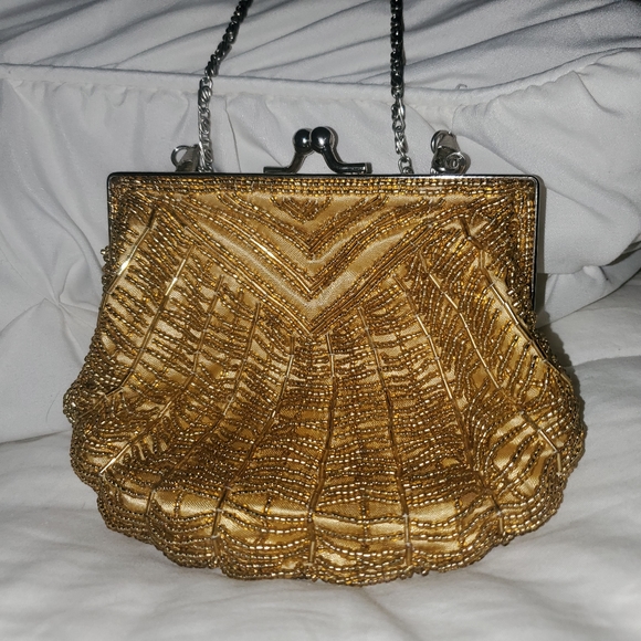 BIJOUX TERNER GOLD BEADED PURSE - Picture 7 of 8